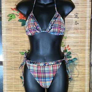 Victoria’s Secret Swim Madras Plaid String Bikini